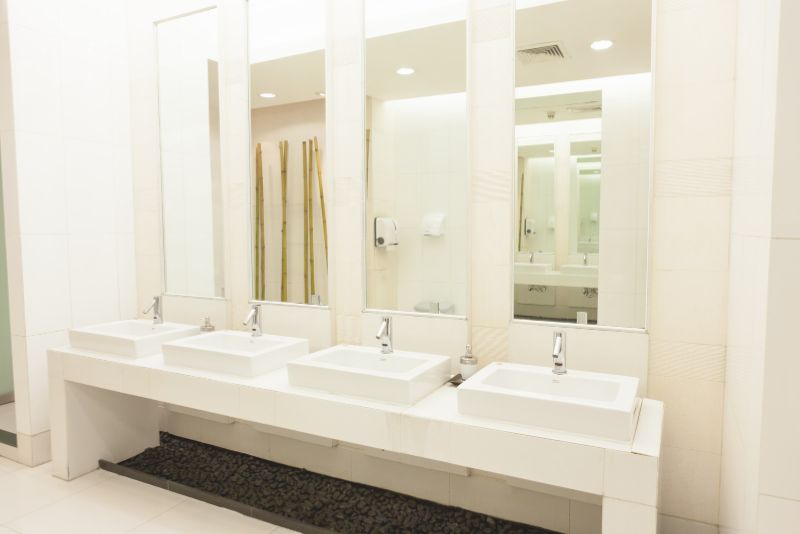 public bathroom sink area